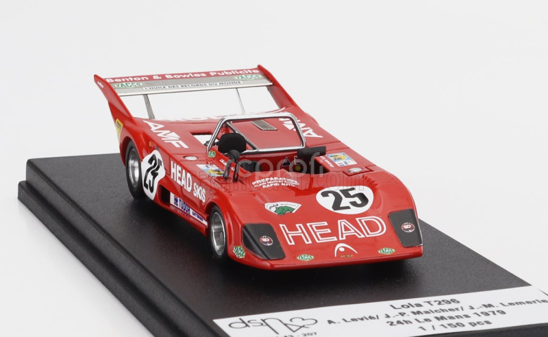 Trofeu Lola T298 Team J.m.lemerle N 25 24h Le Mans 1979 Alain Levie - Jean Pierre Malcher - Jean Marie Lemerle 1:43 Red