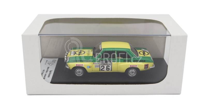 Trofeu Opel Ascona 1.9 Sr (night Version) N 26 Rally Rac Lombard 1973 Walter Rohrl - Jochen Berger 1:43 Zelená Žlutá