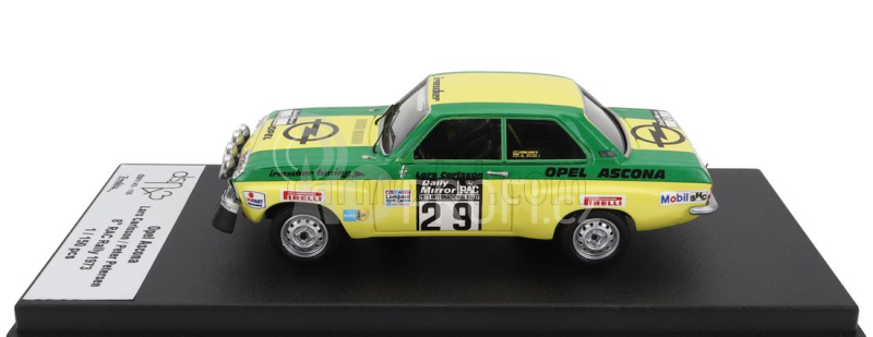 Trofeu Opel Ascona 1.9 Sr (night Version) N 29 8th Rally Rac Lombard 1973 Lars Carlsson - Peter Petersen 1:43 Zelená Žlutá