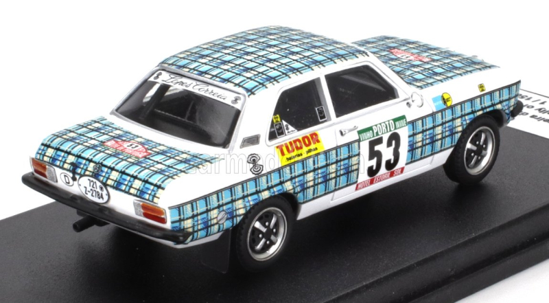 Trofeu Opel Ascona 1.9l Sr N 53 Rally Portugal 1979 Carlos Resende - Ferreira Da Cunha 1:43 Bílá Světle Modrá