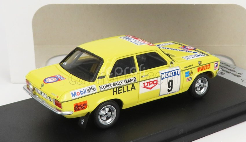 Trofeu Opel Ascona A N 9 Rally 1000 Lakes 1974 B.waldegaard - A.hertz 1:43 Žlutá