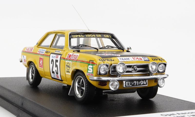Trofeu Opel Ascona (night Version) N 25 Rally Tap 1973 M.quepe - M.amaral 1:43 Žlutá Černá
