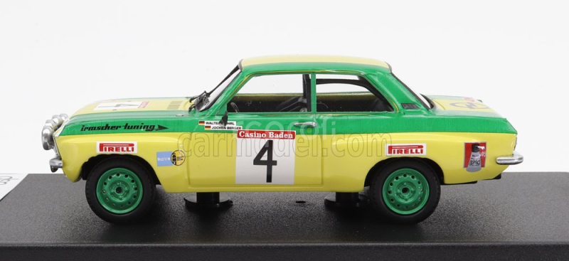 Trofeu Opel Ascona (night Version) N 4 Rally Alpenfahrt 1973 W.rohrl - J.berger 1:43 Žlutá Zelená