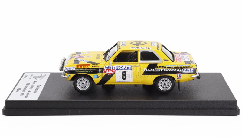 Trofeu Opel Ascona (night Version) N 8 Rally 1000 Lakes 1975 Anders Kullang - Claes-goran Andersson 1:43 Žlutá