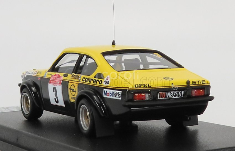 Trofeu Opel Kadett Gt/e Coupe (night Version) N 3 Rally Sanremo 1976 A.ballestrieri - S.maiga 1:43 Žlutá Černá