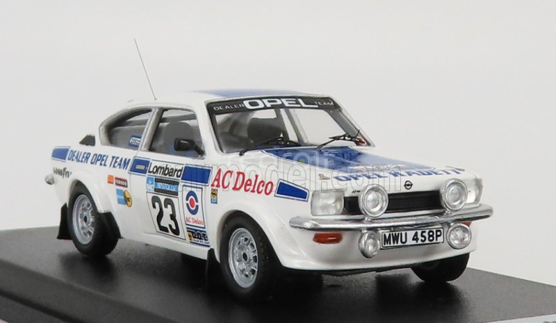 Trofeu Opel Kadett Gt/e (night Version) N 23 Rally Rac Lombard 1975 T.pond - D.richards 1:43 Bílá Modrá