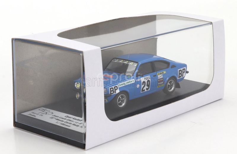 Trofeu Opel Kadett Gt/e (night Version) N 29 Rally Montecarlo 1978 Jean Louis Clarr - Jean Francois Fauchille 1:43 Blue