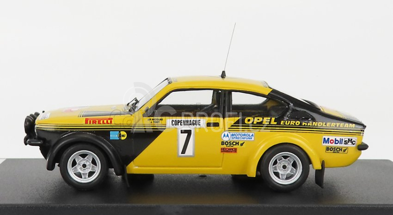 Trofeu Opel Kadett Gt/e (night Version) N 7 Rally Montecarlo 1977 J.p.nicolas - J.todt 1:43 Žlutá Černá