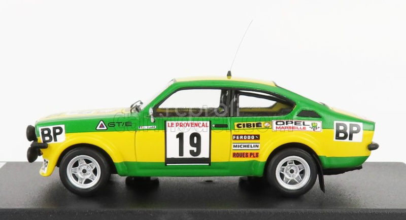 Trofeu Opel Kadett Gt/e Team Bp N 19 Rally Tour De Corse 1976 J.l.clarr - J.f.fauchille 1:43 Žlutá Zelená