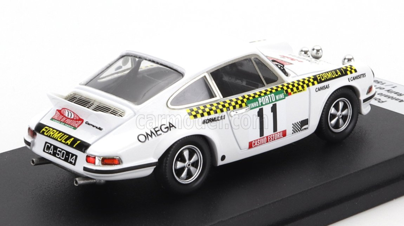 Trofeu Porsche 911 Carrera Rs (night Version) N 11 Rally Portugal 1976 Antonio Borges - Joao Anjos 1:43 Bílá