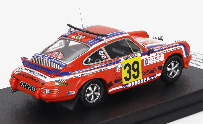 Trofeu Porsche 911 Carrera Rs (night Version) N 39 Rally Montecarlo 1977 Gerard Swaton - Bernard Cordesse 1:43 Orange