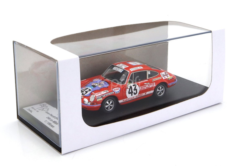 Trofeu Porsche 911 Coupe N 43 24h Le Mans 1971 Jean Pierre Bodin - Gilbert Courthiade 1:43 Red