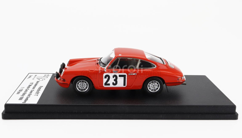 Trofeu Porsche 911 T Coupe N 237 Rally Montecarlo 1968 Ake Andersson - Sven Olof Svedberg 1:43 Orange