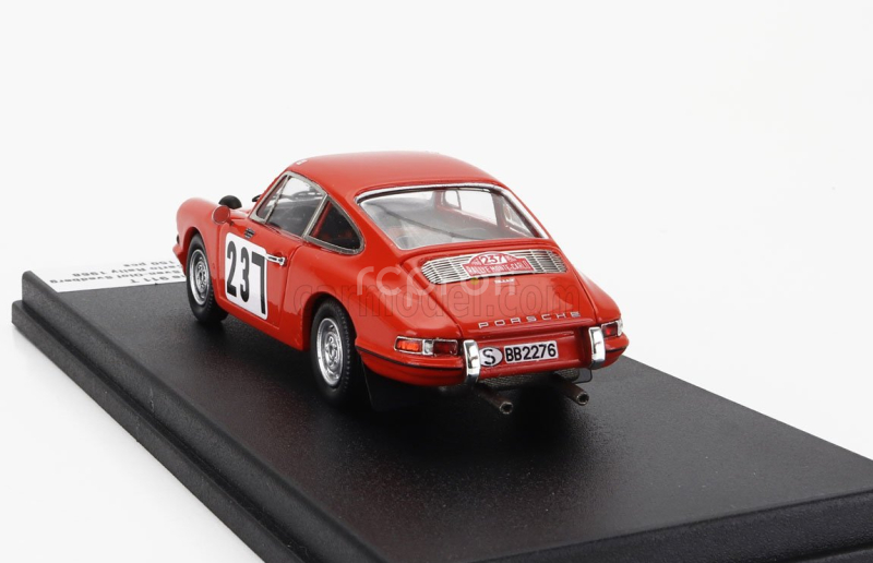 Trofeu Porsche 911 T Coupe N 237 Rally Montecarlo 1968 Ake Andersson - Sven Olof Svedberg 1:43 Orange