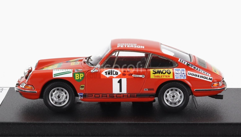 Trofeu Porsche 911l Coupe N 1 Rally Sweden 1970 R.peterson - S.o.svedberg 1:43 Red