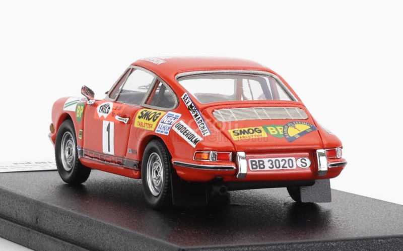 Trofeu Porsche 911l Coupe N 1 Rally Sweden 1970 R.peterson - S.o.svedberg 1:43 Red