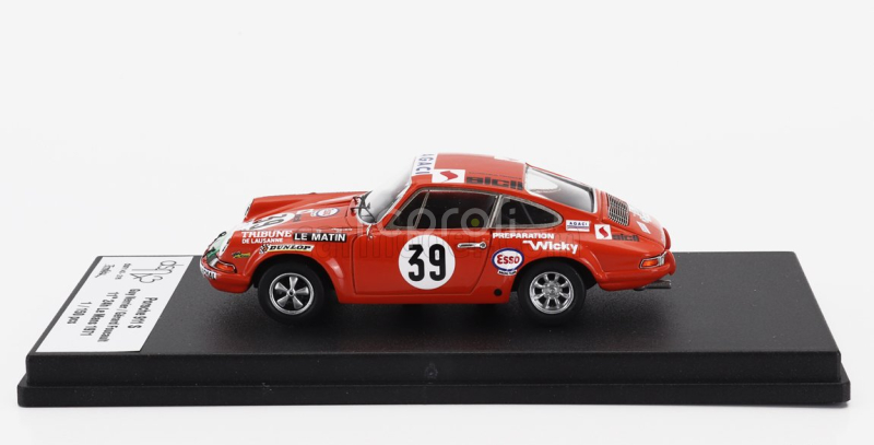 Trofeu Porsche 911s Coupe N 39 11th 24h Le Mans 1971 Guy Verrier - Gerard Foucault 1:43 Orange