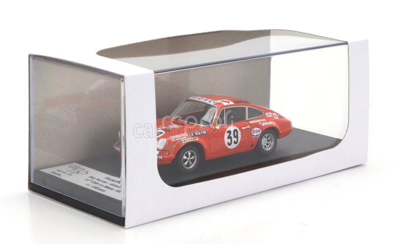 Trofeu Porsche 911s Coupe N 39 11th 24h Le Mans 1971 Guy Verrier - Gerard Foucault 1:43 Orange