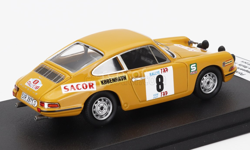 Trofeu Porsche 911s Coupe (night Version) N 8 3rd Rally Tap 1970 Bjorn Waldegaard - Hans Thorszelius 1:43 Žlutá