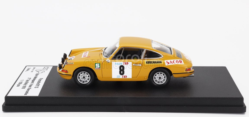 Trofeu Porsche 911s Coupe (night Version) N 8 3rd Rally Tap 1970 Bjorn Waldegaard - Hans Thorszelius 1:43 Žlutá