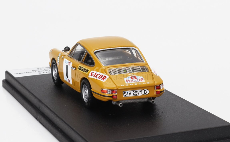 Trofeu Porsche 911s Coupe (night Version) N 8 3rd Rally Tap 1970 Bjorn Waldegaard - Hans Thorszelius 1:43 Žlutá