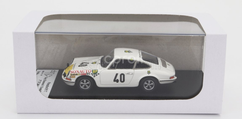 Trofeu Porsche 911s Coupe Team Auguste Veuillet N 40 2nd Gt Class 24h Le Mans 1969 G.chasseuil - C.ballot Lena 1:43 Bílá