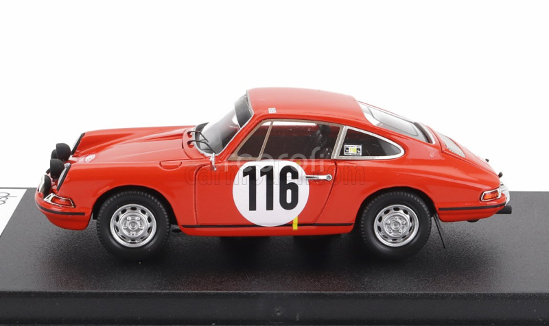 Trofeu Porsche 911t Coupe (night Version) N 116 2nd Rally Montecarlo 1968 P.toivonen - M.tiukkanen - 1:43 Orange