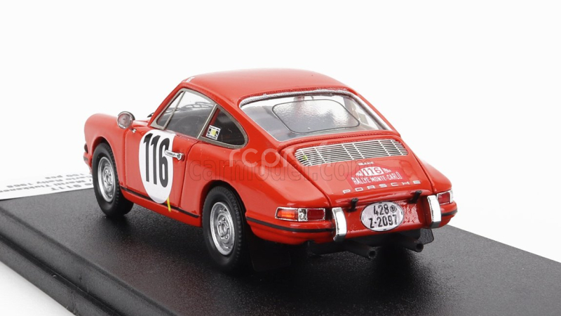 Trofeu Porsche 911t Coupe (night Version) N 116 2nd Rally Montecarlo 1968 P.toivonen - M.tiukkanen - 1:43 Orange