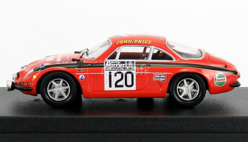 Trofeu Renault A110 Alpine N 120 Rally Rac Lombard 1972 J.price - M.turner 1:43 Oranžová Černá