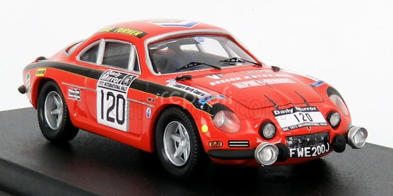 Trofeu Renault A110 Alpine N 120 Rally Rac Lombard 1972 J.price - M.turner 1:43 Oranžová Černá