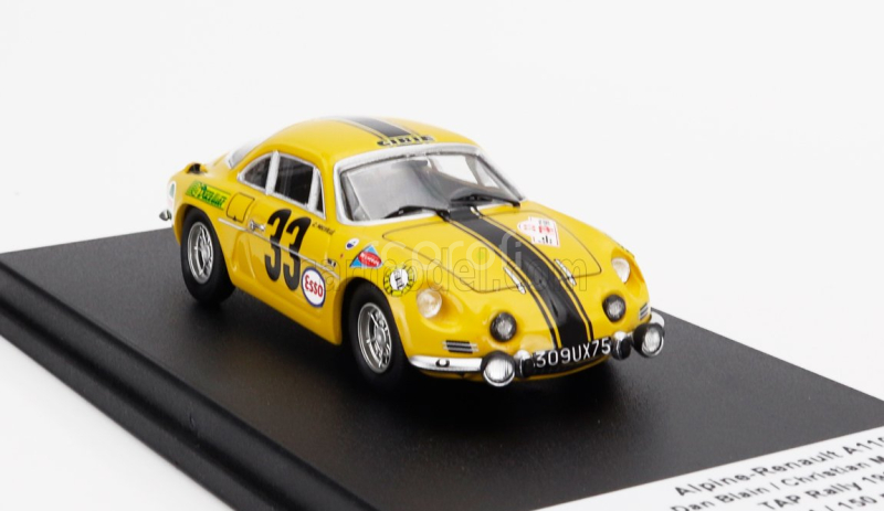 Trofeu Renault A110 Alpine (night Version) N 3 Rally Tap 1968 Dan Blain - Christian Melville 1:43 Žlutá Černá