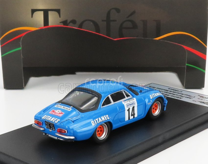 Trofeu Renault Alpine A110 14 Tour Auto De La Reunion 1975 J.p.beltoise - J.p.aujoulet 1:43 Blue