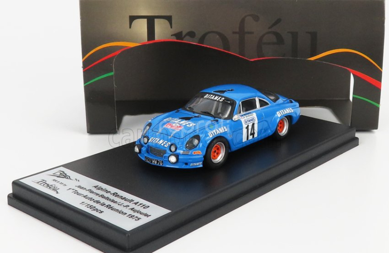 Trofeu Renault Alpine A110 14 Tour Auto De La Reunion 1975 J.p.beltoise - J.p.aujoulet 1:43 Blue