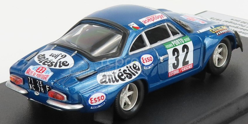 Trofeu Renault Alpine A110 1600s N 32 Rally Of Portugal 1975 P.wambergue - I.breton 1:43 Blue Met