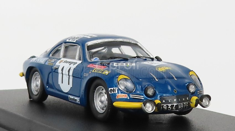 Trofeu Renault Alpine A110 N 11 3rd Rally Sweden 1973 J.l.therier - M.callewaert 1:43 Modrá Žlutá