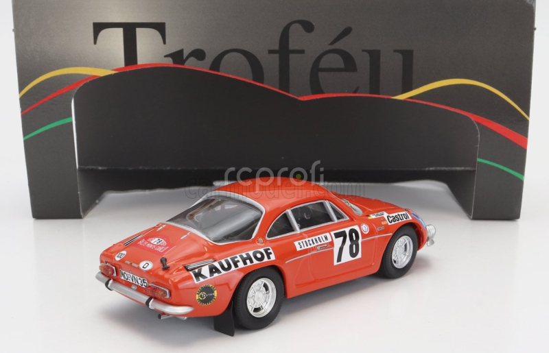 Trofeu Renault Alpine A110 N 78 Rally Montecarlo 1975 F.von Der Leyen - P.diekmann 1:43 Tmavě Oranžová