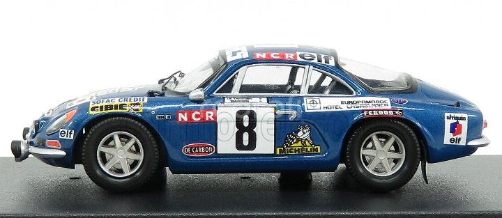 Trofeu Renault Alpine A110 N 8 Rally Du Maroc 1974 Tahitien - G.de Warren 1:43 Blue Met