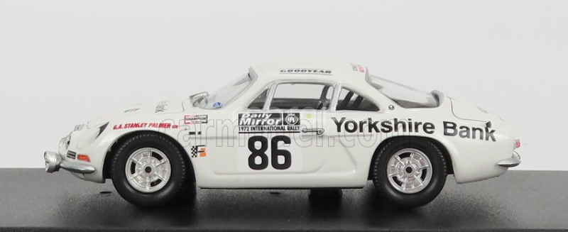 Trofeu Renault Alpine A110 N 86 Rally Rac Lombard 1972 J.robinson - D.rodgers 1:43 Bílá