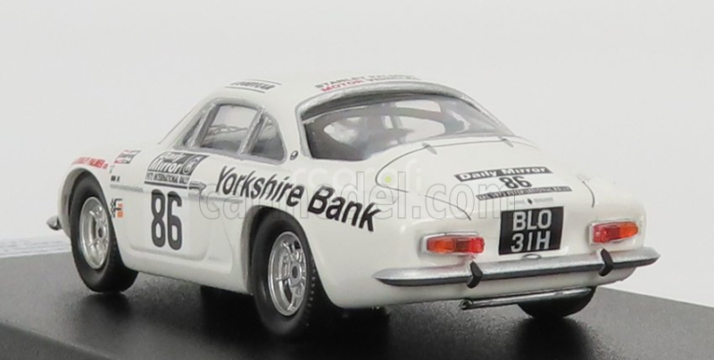 Trofeu Renault Alpine A110 N 86 Rally Rac Lombard 1972 J.robinson - D.rodgers 1:43 Bílá