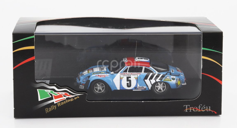 Trofeu Renault Alpine A110 (night Version) N 5 Rally East African Safari 1975 Jean Luc Therier - Michel Vial 1:43 Světle Modrá