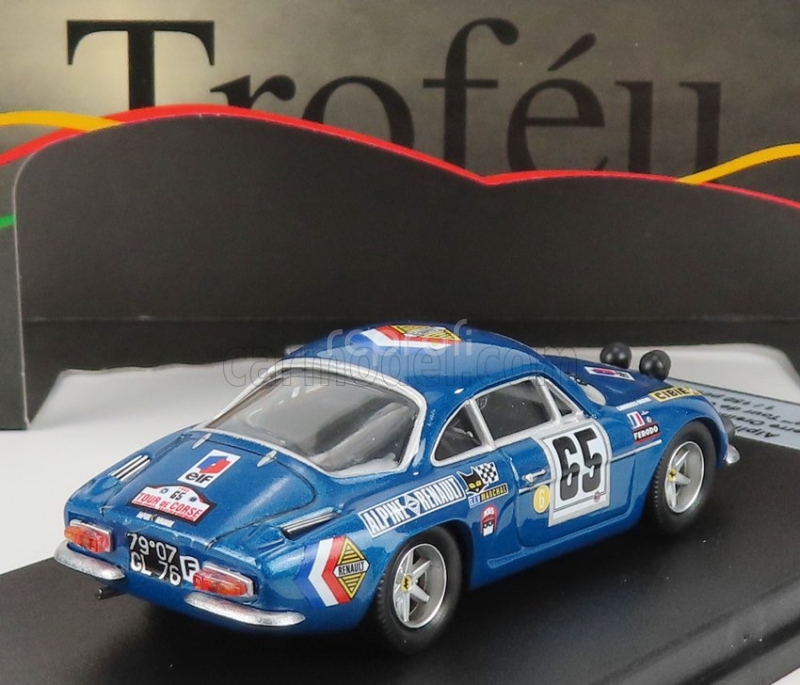 Trofeu Renault Alpine A110 (night Version) N 65 2nd Rally Tour De Corse 1969 P.orsini - J.b.canonici 1:43 Blue Met