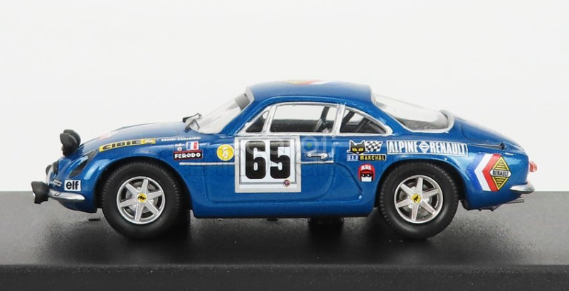 Trofeu Renault Alpine A110 (night Version) N 65 2nd Rally Tour De Corse 1969 P.orsini - J.b.canonici 1:43 Blue Met