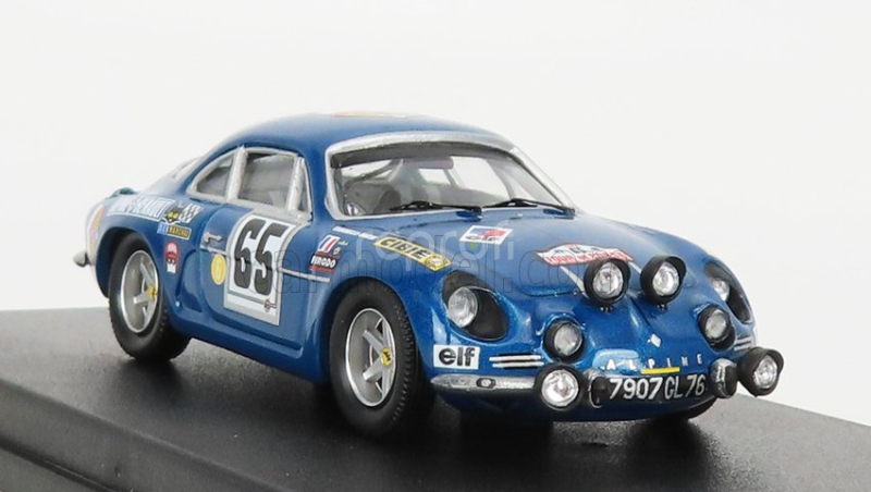 Trofeu Renault Alpine A110 (night Version) N 65 2nd Rally Tour De Corse 1969 P.orsini - J.b.canonici 1:43 Blue Met