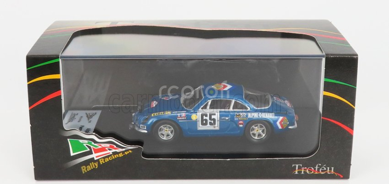 Trofeu Renault Alpine A110 (night Version) N 65 2nd Rally Tour De Corse 1969 P.orsini - J.b.canonici 1:43 Blue Met