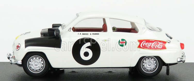 Trofeu Saab 96 N 6 Rally East African Safari 1962 J.a.davies - D.perros 1:43 Bílá Černá