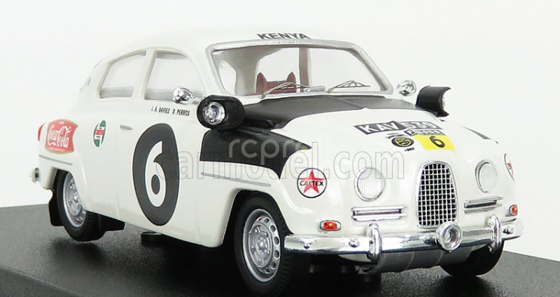 Trofeu Saab 96 N 6 Rally East African Safari 1962 J.a.davies - D.perros 1:43 Bílá Černá