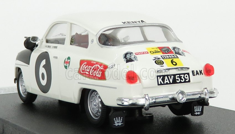 Trofeu Saab 96 N 6 Rally East African Safari 1962 J.a.davies - D.perros 1:43 Bílá Černá