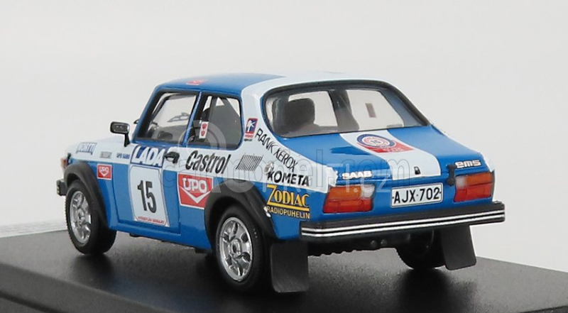 Trofeu Saab 99 Team Konela Racing N 15 Rally 1000 Lakes 1977 T.rainio - E.nyman 1:43 Modrá Bílá