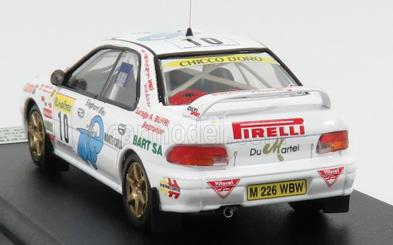 Trofeu Subaru Impreza N 10 Rally Montecarlo 1997 O.burri - C.hofmann 1:43 Bílá