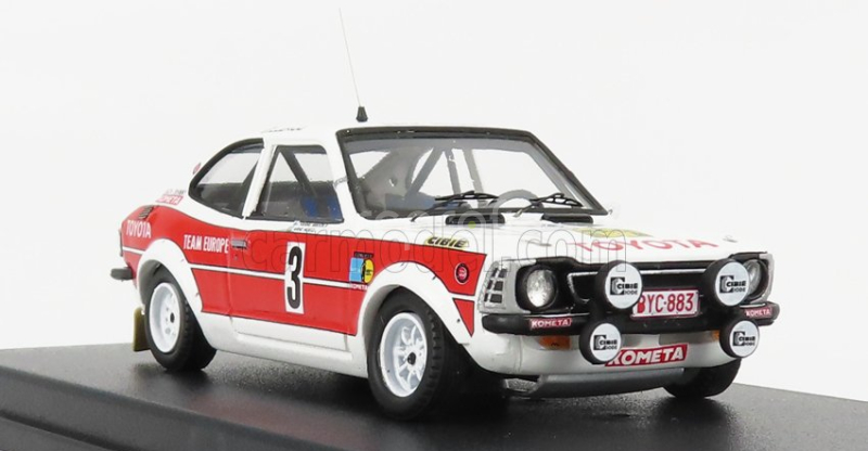 Trofeu Toyota Corolla N 3 Rally Sweden 1971 H.mikkola - A.hertz 1:43 Bílá Červená